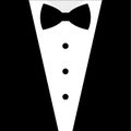 Black and white bow tie tuxedo Royalty Free Stock Photo