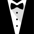 Black and white bow tie tuxedo Royalty Free Stock Photo