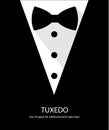 Black and white bow tie tuxedo