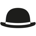 Black and white bowler hat silhouette