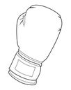 Black and white boxing glove