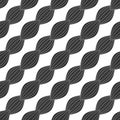 Black and white braid seamless pattern