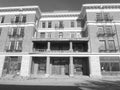 Black and White Brick Building in Historic Goldfield, Nevada