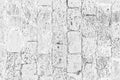 Black and White Brickwall. Gray brick Wall Surface. Vintage Texture Royalty Free Stock Photo