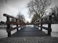 Black&white Bridge @park Netherlands Royalty Free Stock Photo