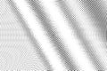 Black on white bright halftone texture. Diagonal dotwork gradient. Distressed dotted vector background Royalty Free Stock Photo