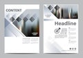 Black and white Brochure Layout design template. Annual Report Flyer Leaflet cover Presentation Modern background.