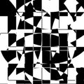 Black and White Broken Glass Grid Vector Background Royalty Free Stock Photo