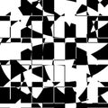 Black and White Broken Glass Grid Vector Background Royalty Free Stock Photo