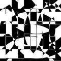 Black and White Broken Glass Grid Vector Background Royalty Free Stock Photo