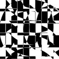 Black and White Broken Glass Grid Vector Background Royalty Free Stock Photo