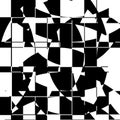 Black and White Broken Glass Grid Vector Background Royalty Free Stock Photo