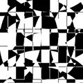 Black and White Broken Glass Grid Vector Background Royalty Free Stock Photo