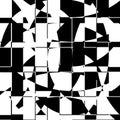 Black and White Broken Glass Grid Vector Background Royalty Free Stock Photo