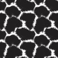 Black and White Brush Stroke Camouflage Abstract Seamless Pattern Background Royalty Free Stock Photo