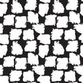 Black and White Brush Stroke Camouflage Abstract Seamless Pattern Background Royalty Free Stock Photo