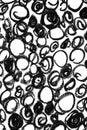 Black and white bubbles background