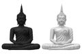 Black and white buddha