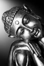 Black and white Buddha statue Royalty Free Stock Photo