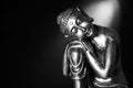 Black and white Buddha statue