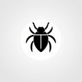 Black And White Bug Icon: Vector Clip Art For Travel Corporation Logo Royalty Free Stock Photo