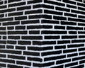 Black and white building corner texture, simulating brickwork