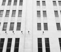 Black and white building windows architecture detail Royalty Free Stock Photo