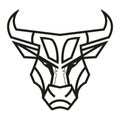 Black and white bull head stencil