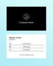 Black and white business card template