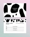 Black and white business card template