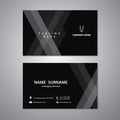 Black and white business cards set vector design template Royalty Free Stock Photo