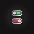 Black and white button set Round and square buttons Royalty Free Stock Photo