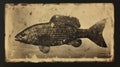 Calotype Print Of A 19th Century Fish Royalty Free Stock Photo
