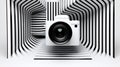 Luminous 3d Camera With Bold Graphics - Kodak Ektar Inspired Design Royalty Free Stock Photo