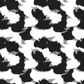 Black and White Camouflage Abstract Seamless Pattern Background Royalty Free Stock Photo