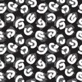 Black and White Camouflage Abstract Seamless Pattern Background Royalty Free Stock Photo