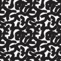 Black and White Camouflage Abstract Seamless Pattern Background Royalty Free Stock Photo