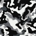 Striking Black And White Camouflage Pattern