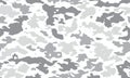 Black and white camouflage repeats seamless. Masking camo. Classic clothing print. Vector monochrome seamless pattern