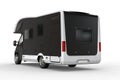 Black and white camper vehicle