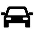 Black and white car icon Royalty Free Stock Photo