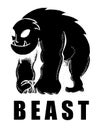 Illustration of fantasy beast with word beast under it