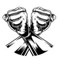 Drawing hand change clenched Peace vector 14