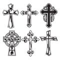 christian cross Wing vector drawing Blak illustration