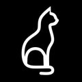 black and white cat logo design element Royalty Free Stock Photo