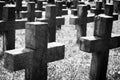 Black and white cemetery Royalty Free Stock Photo