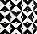 Black and white ceramic tiles with geometric pattern for wall and floor decoration. Marble stone surface background Royalty Free Stock Photo