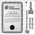 Black and white certificate. Template. Vertical.