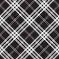 Black and white check pixel square fabric texture seamless pattern