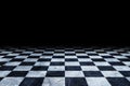 Black And White Checker floor Grunge Room Royalty Free Stock Photo